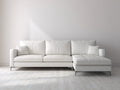 Ecksofa Kunstleder 280x170x82 cm - Weiß Silber - modernes Sofa mit Ottomane
