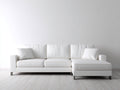 Ecksofa Kunstleder 265x165x85 cm - Weiß - Gepolstertes Sofa mit Ottomane im modernen Stil für das Wohnzimmer