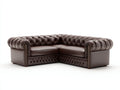 Ecksofa Kunstleder 260x260x78 cm - Dunkelbraun - Gepolstertes Chesterfield-Design für das Wohnzimmer