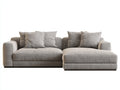 Ecksofa Strukturstoff 300x180x78 cm - Grau Beige - modernes Sofa mit Ottomane